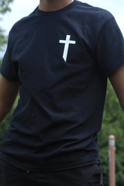TRUST GOD | INVERTED BLACK TEE